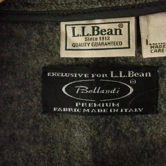 LL Bean Bellandi fabric made in Italy jacket women size L (PET)  100% wool - Picture 13 of 16